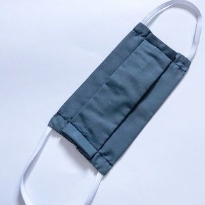 Reusable handmade dark gray face mask